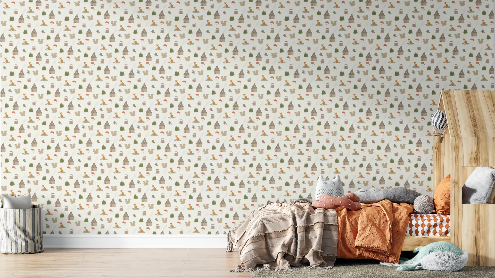 Forest animals beige preview