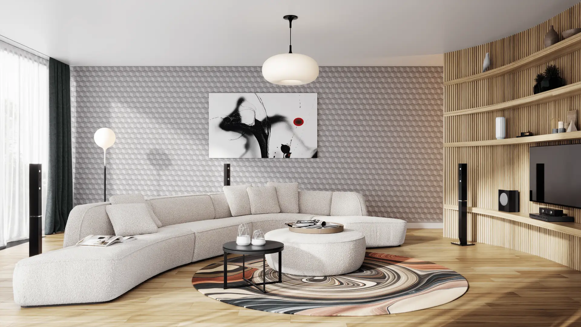 Illusory Dimensions grey wallpaper preview