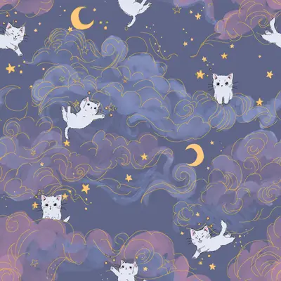 Kittens in clouds  design