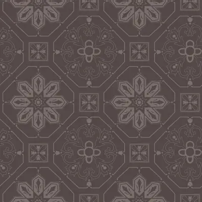 Ornamental Tiles Brown wallpaper design
