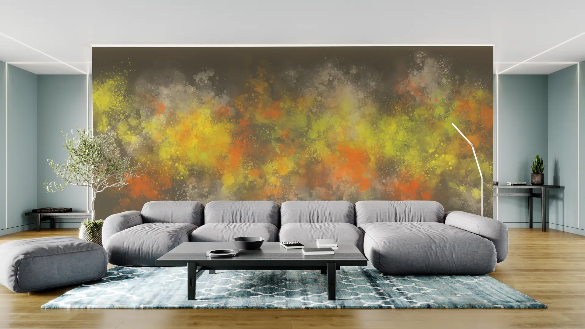 Seasonal Splash Mural brown preview