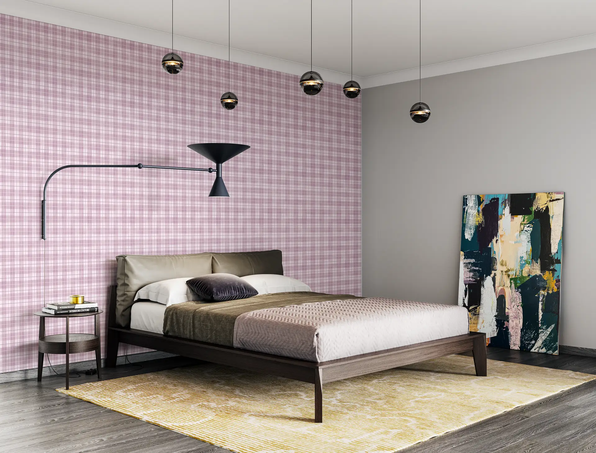 Timeless Tweed Plaid Pink wallpaper preview