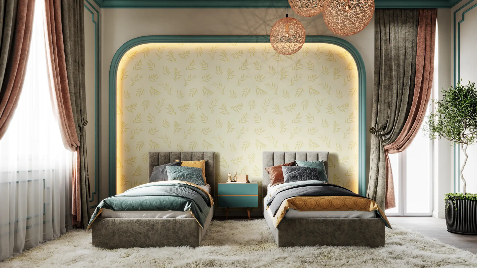 Delicate Branches yellow preview