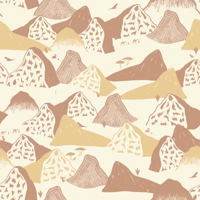 Bird Eye View Mountains yellow wallpapers design