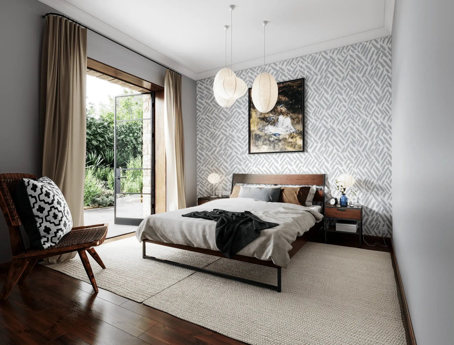 Paint Strokes grey wallpaper preview