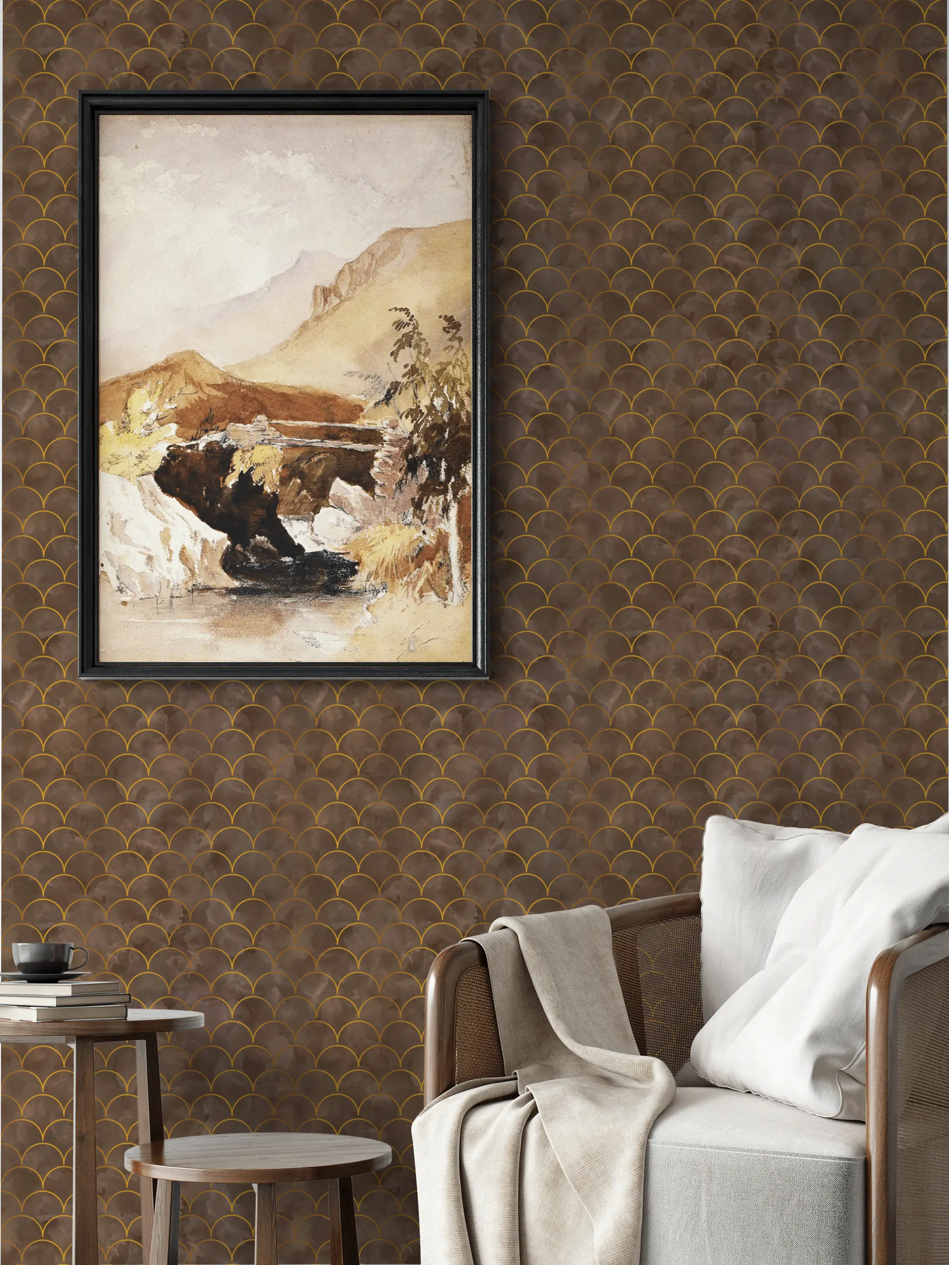 Fish Scales Royale Brick wallpaper preview