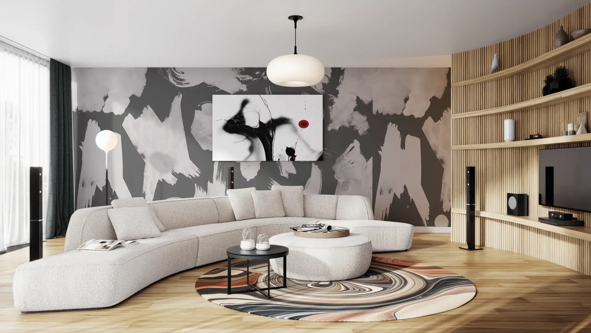 Random Paints mural black preview