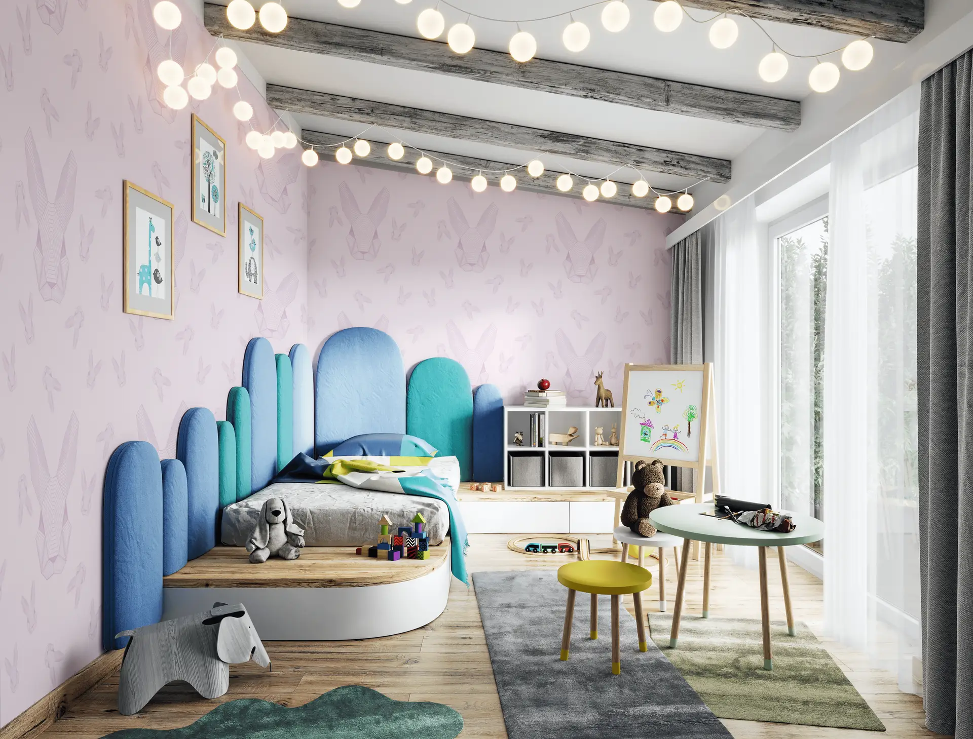 Geobunny Delight purple wallpaper preview