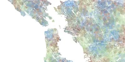 SAN FRANCISCO map mural design