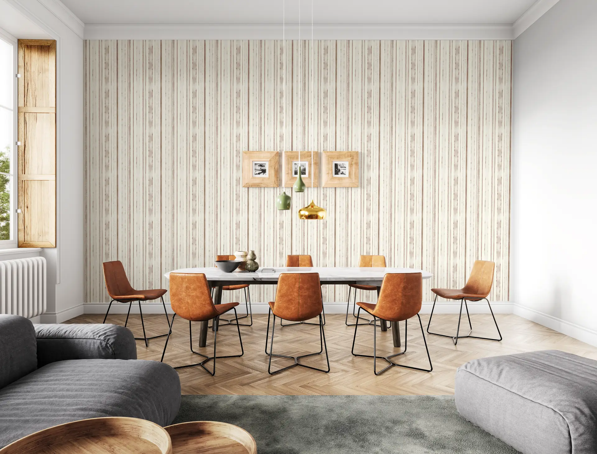 Watercolor stripes brown wallpaper preview