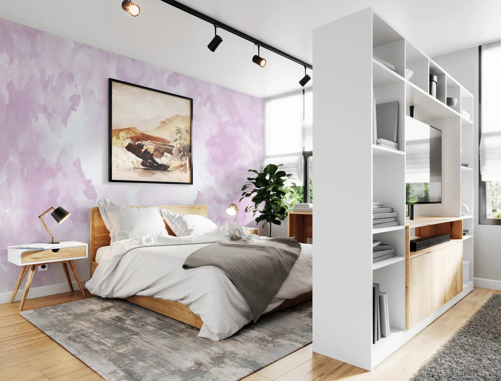 Indigo Illusion Mural pink preview