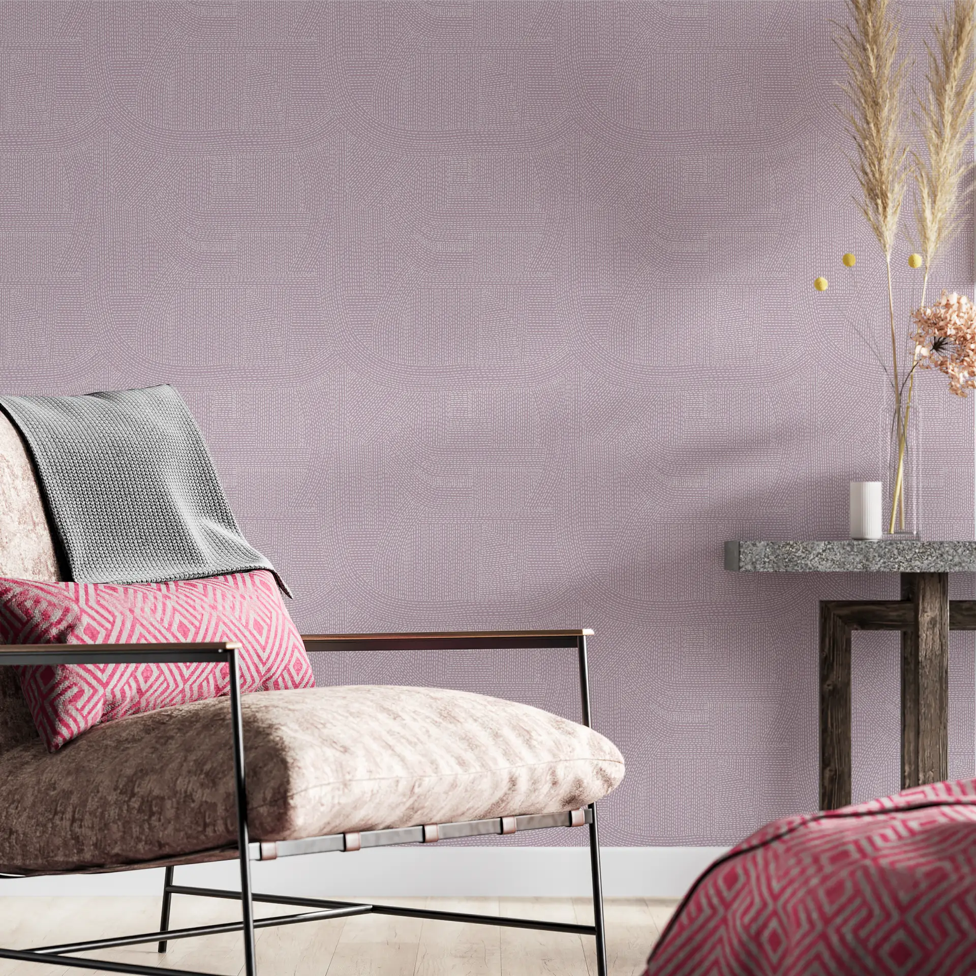 Line Mirage Pink wallpaper preview