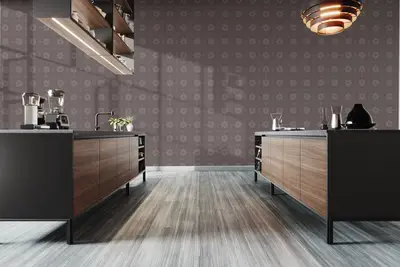 Ornamental Tiles Brown wallpaper preview