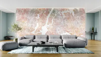 NEW YORK map mural preview
