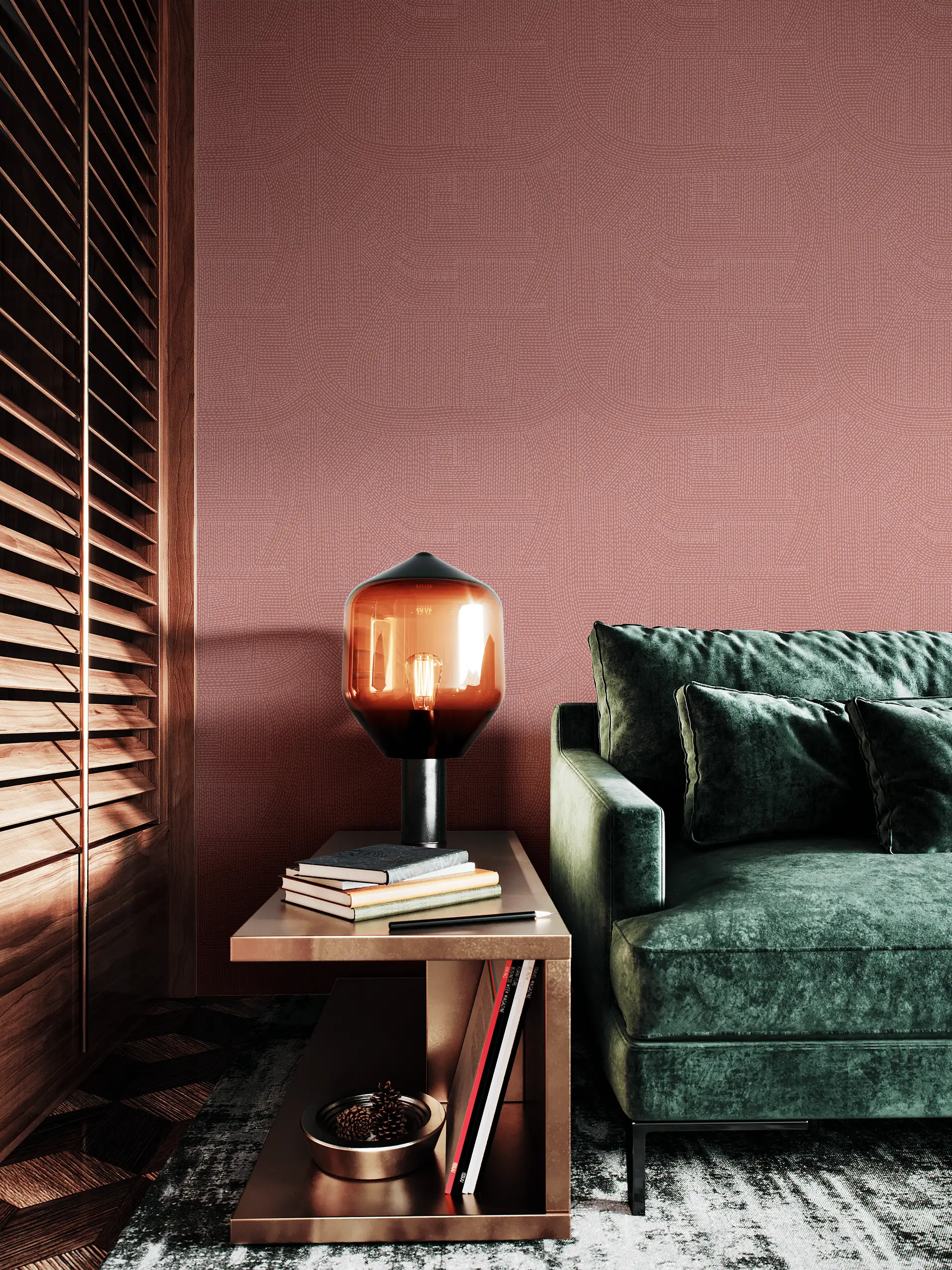 Line Mirage Coral wallpaper preview