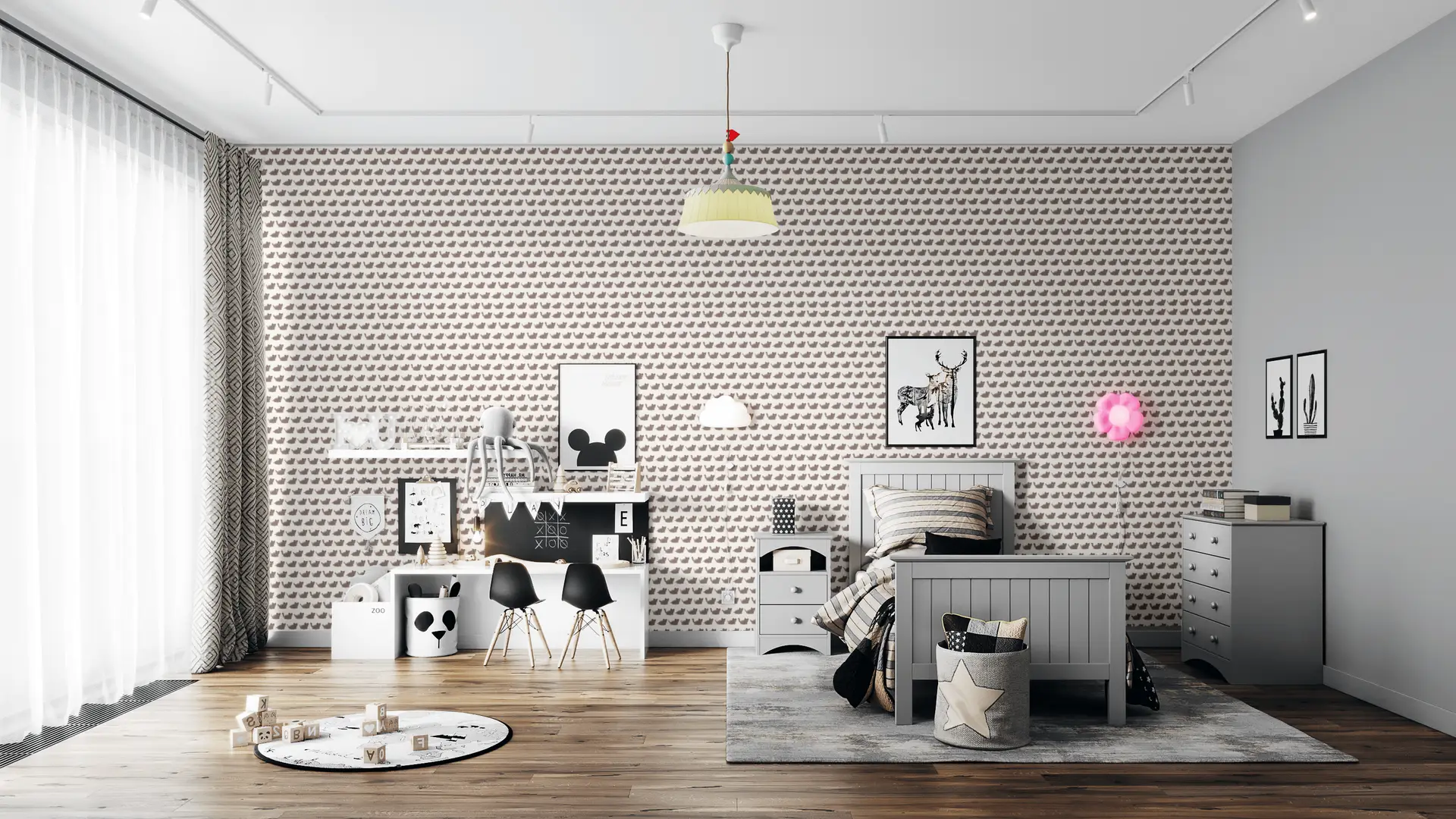 Watercolor cats brown wallpaper preview