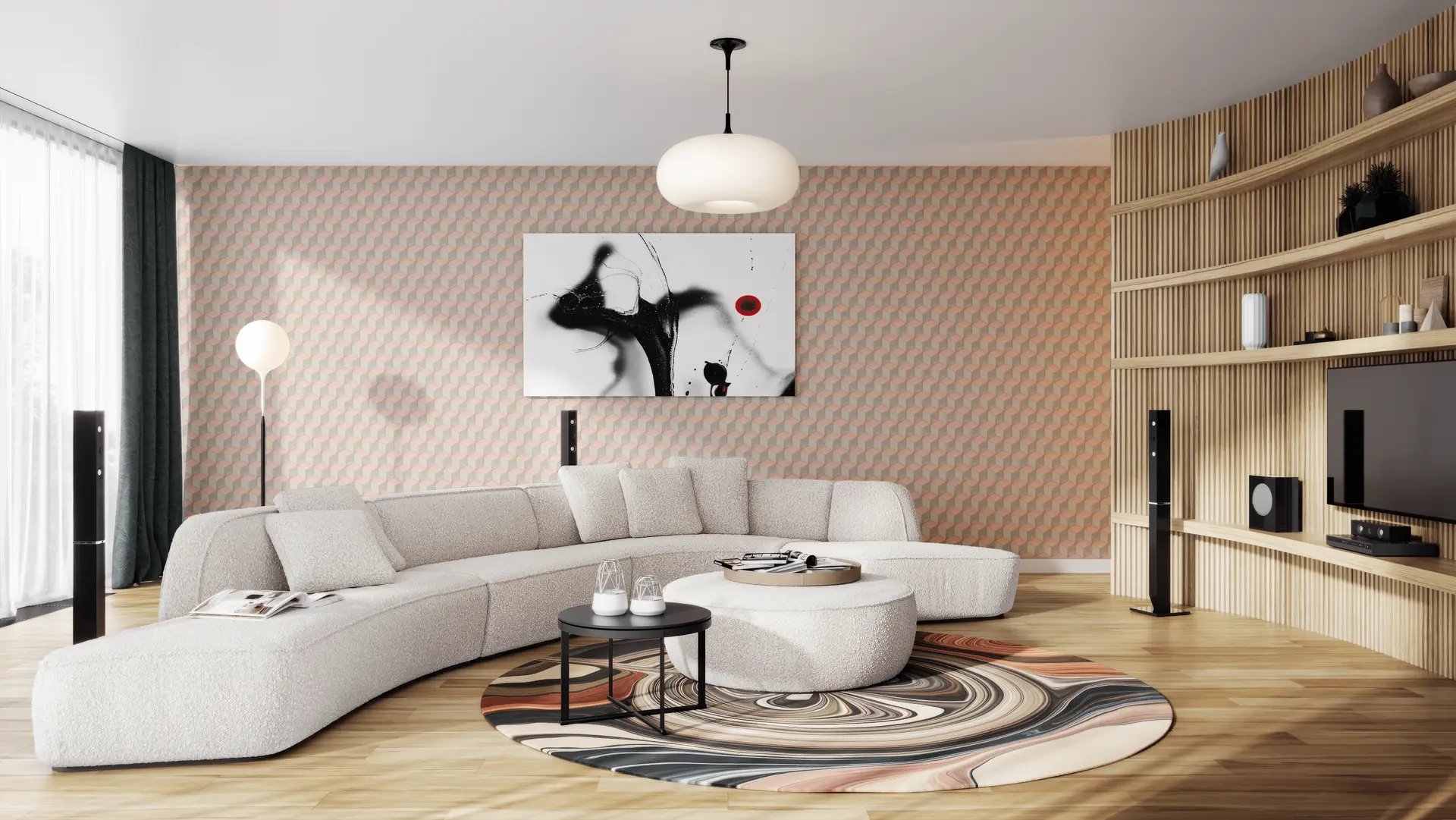 Illusory Dimensions  orange wallpaper preview