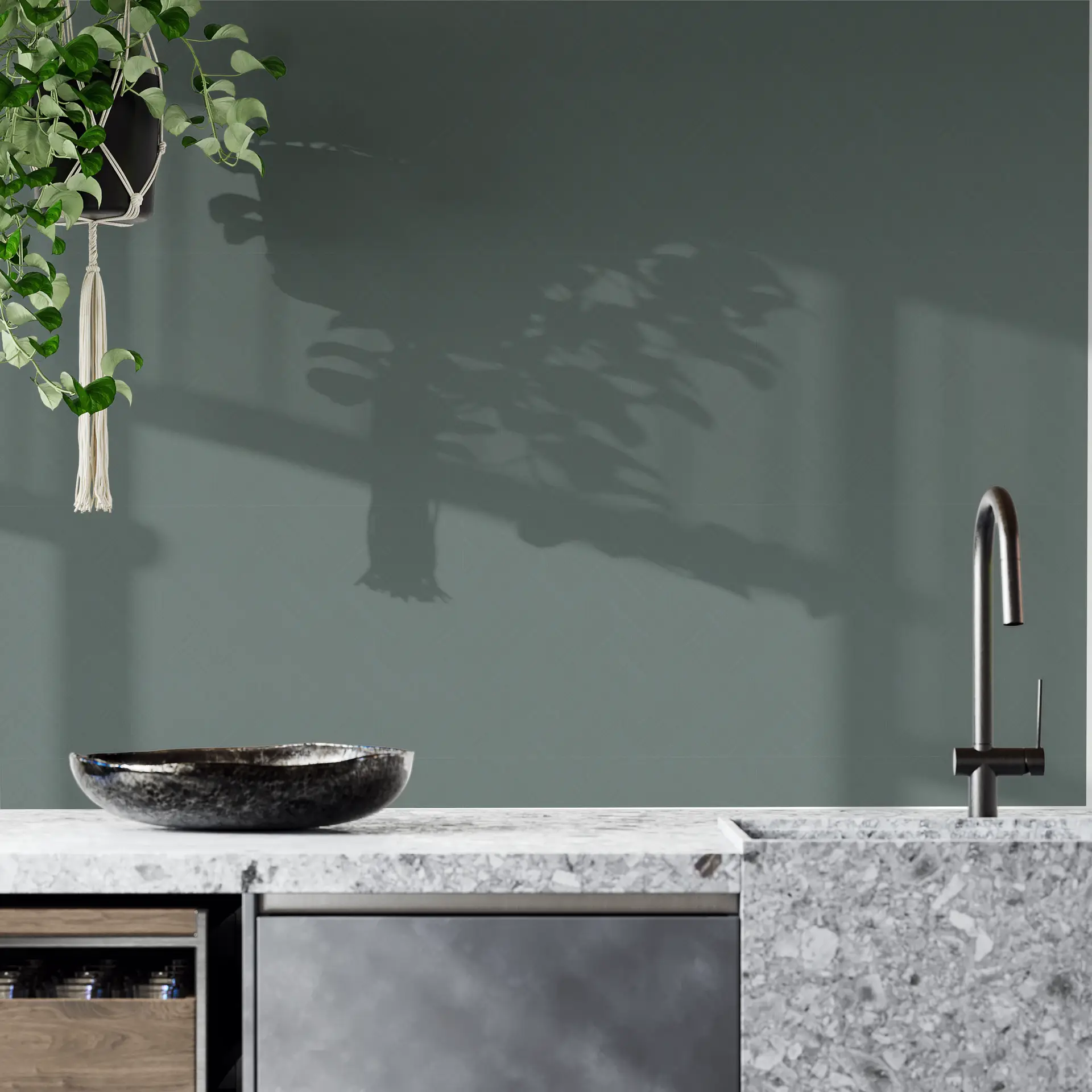 Woven Canvas green wallpaper preview