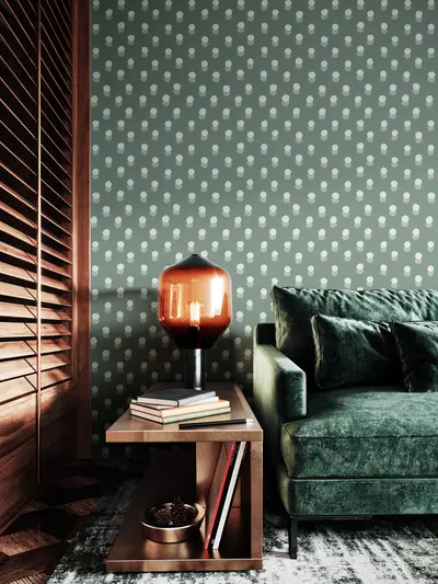 Dotty Delight green wallpaper preview