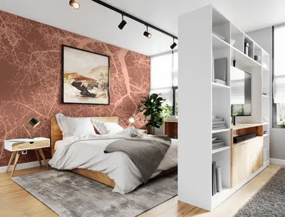 Tree Web Patch Mural red preview