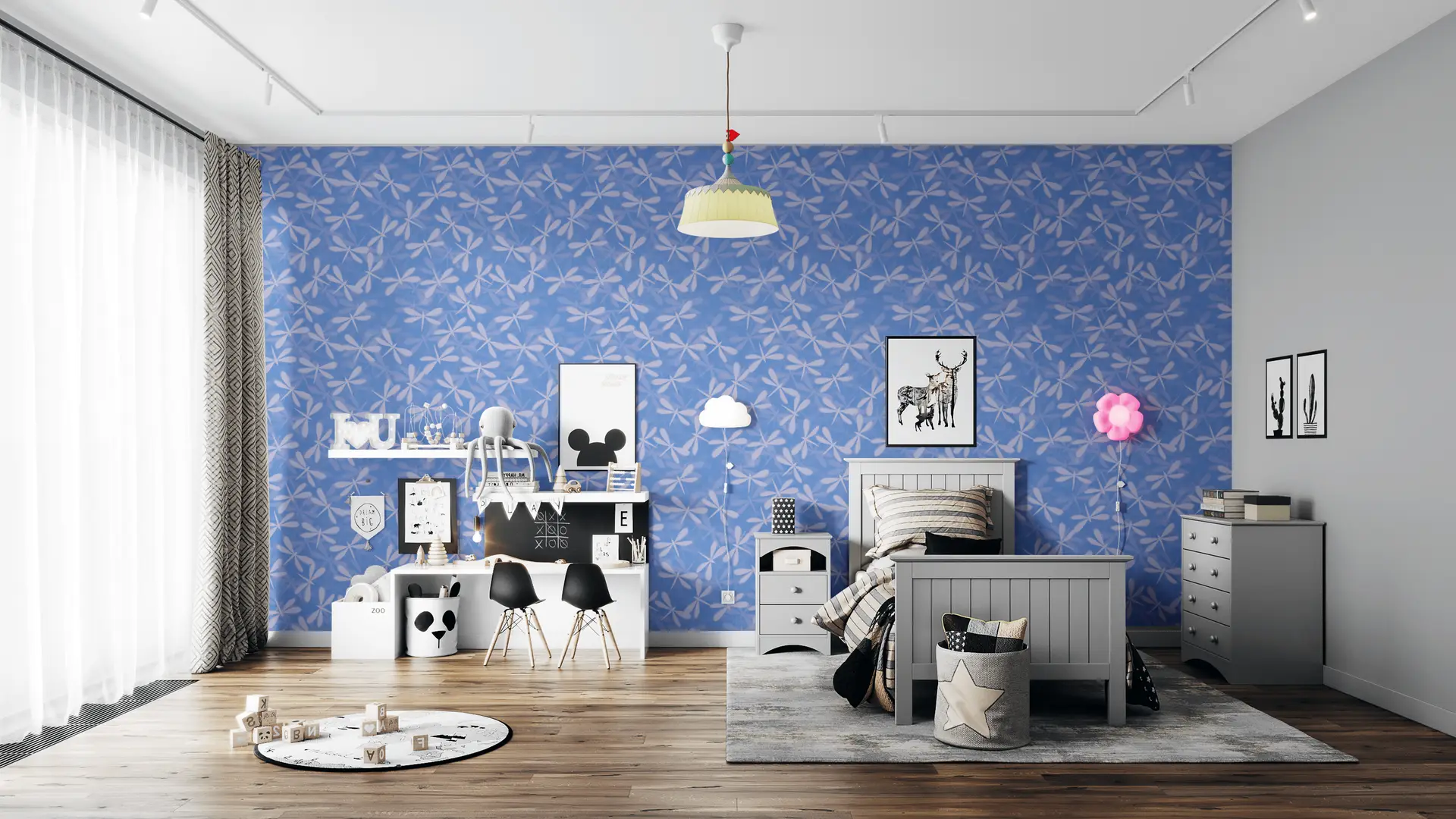 Dragonflies blue wallpaper preview