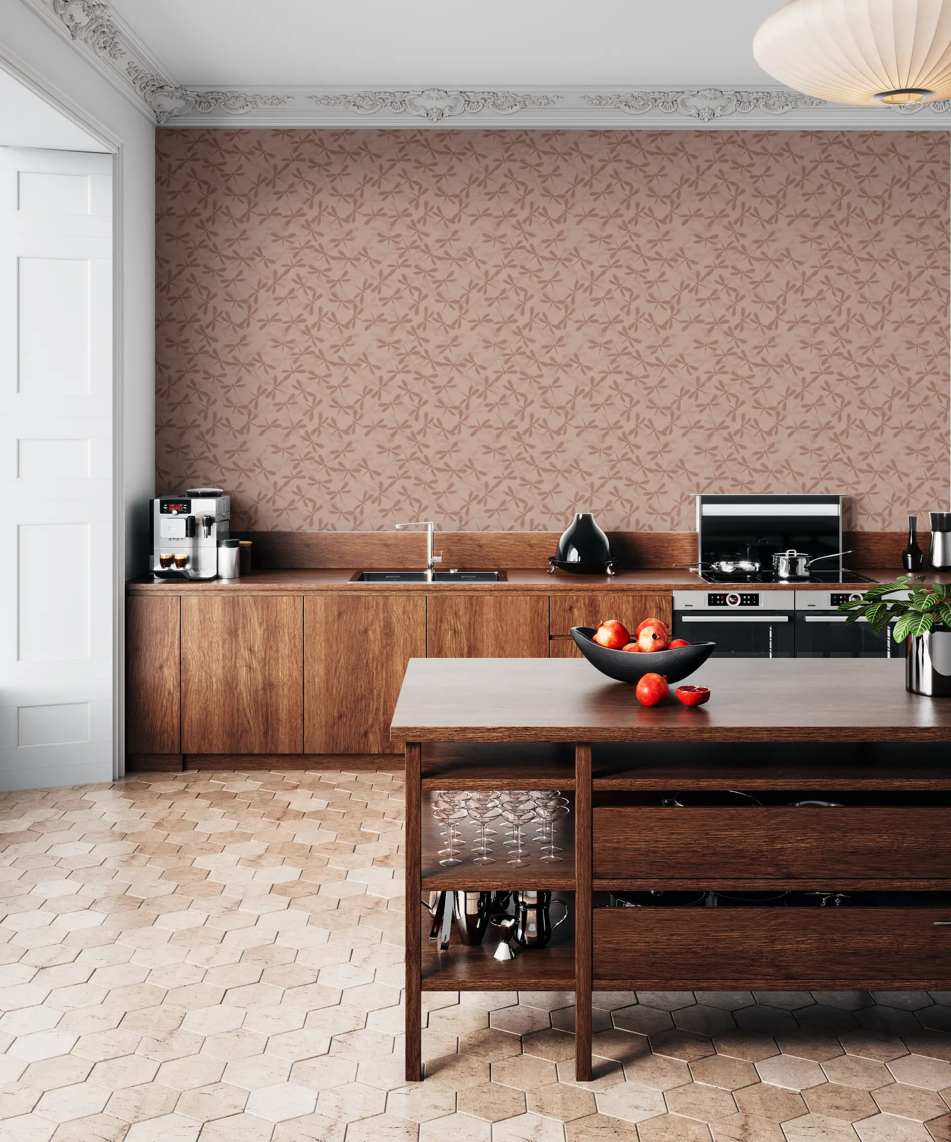 Dragonflies brown wallpaper preview