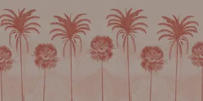 Palm Passage Red Clay mural design