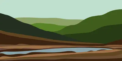 Mountain Majesty Mural green design