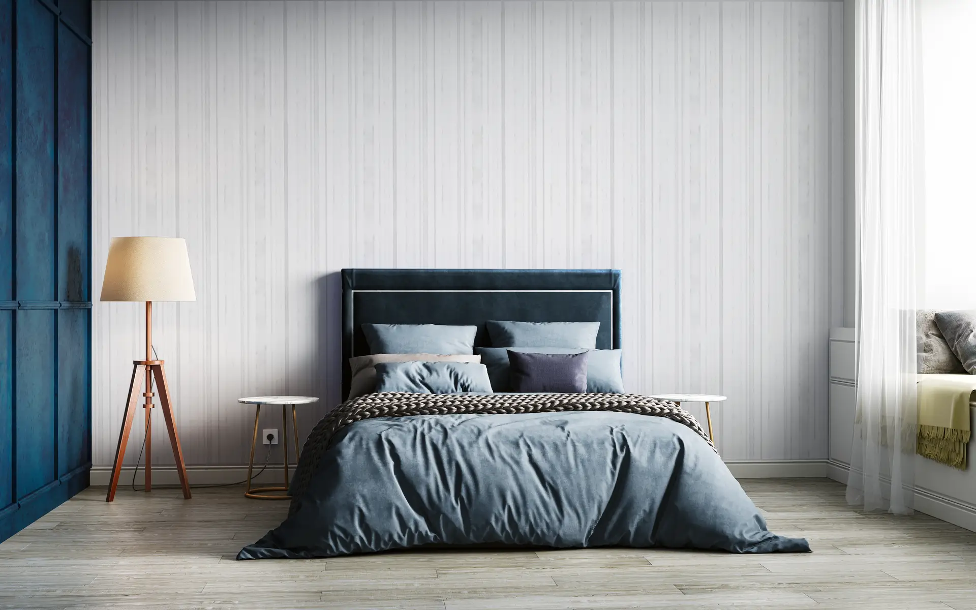 Watercolor stripes grey wallpaper preview