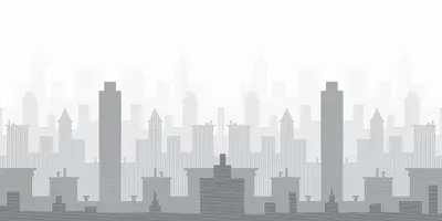 Geometric City Towers Mural design