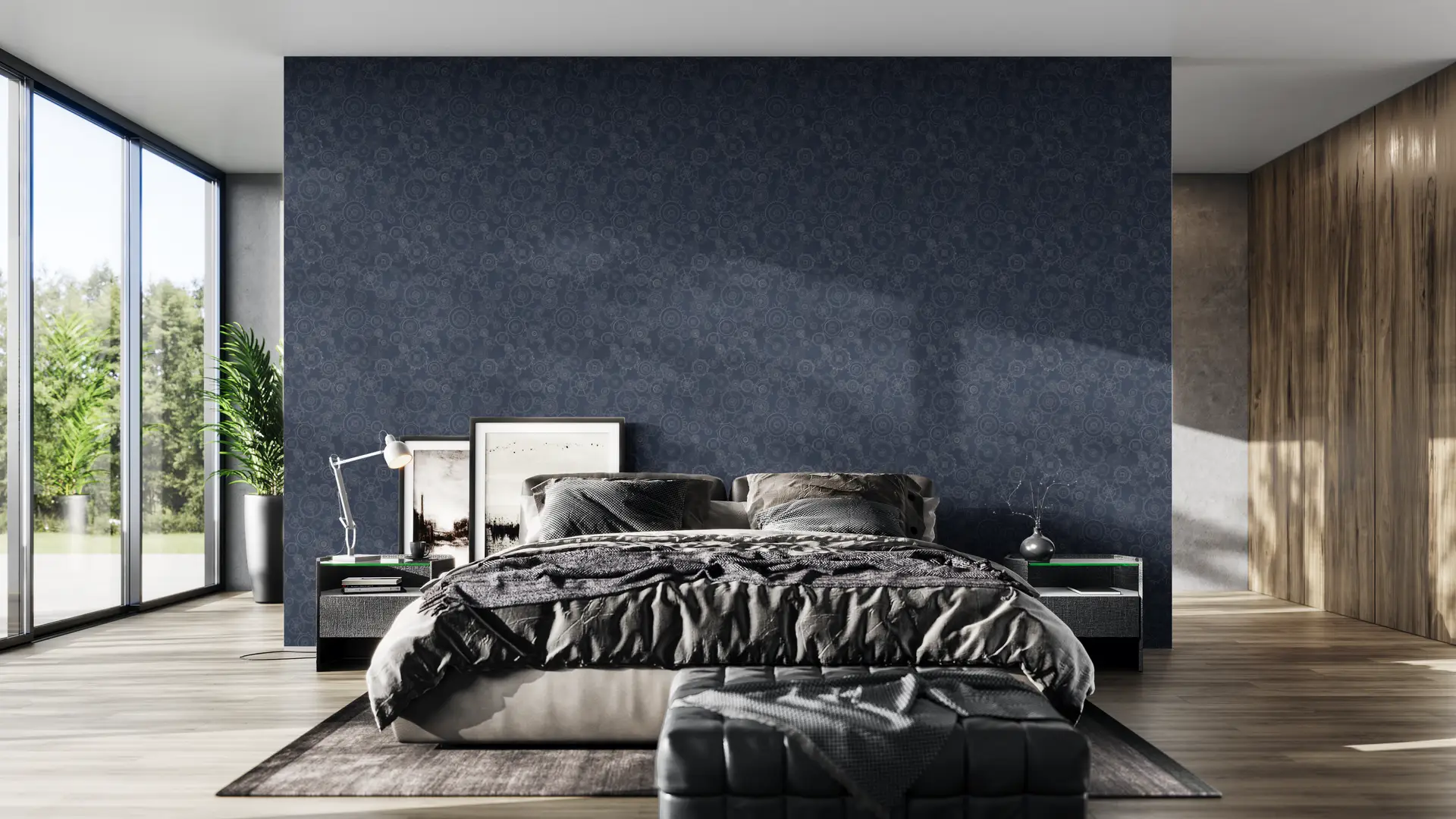 Gearwheel Glitz Blue wallpaper preview