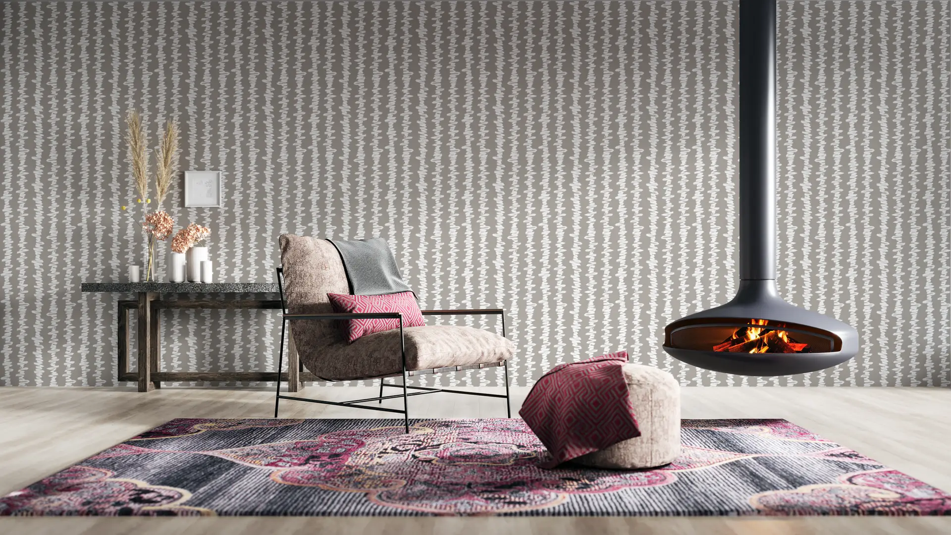 Brush lines brown wallpaper preview