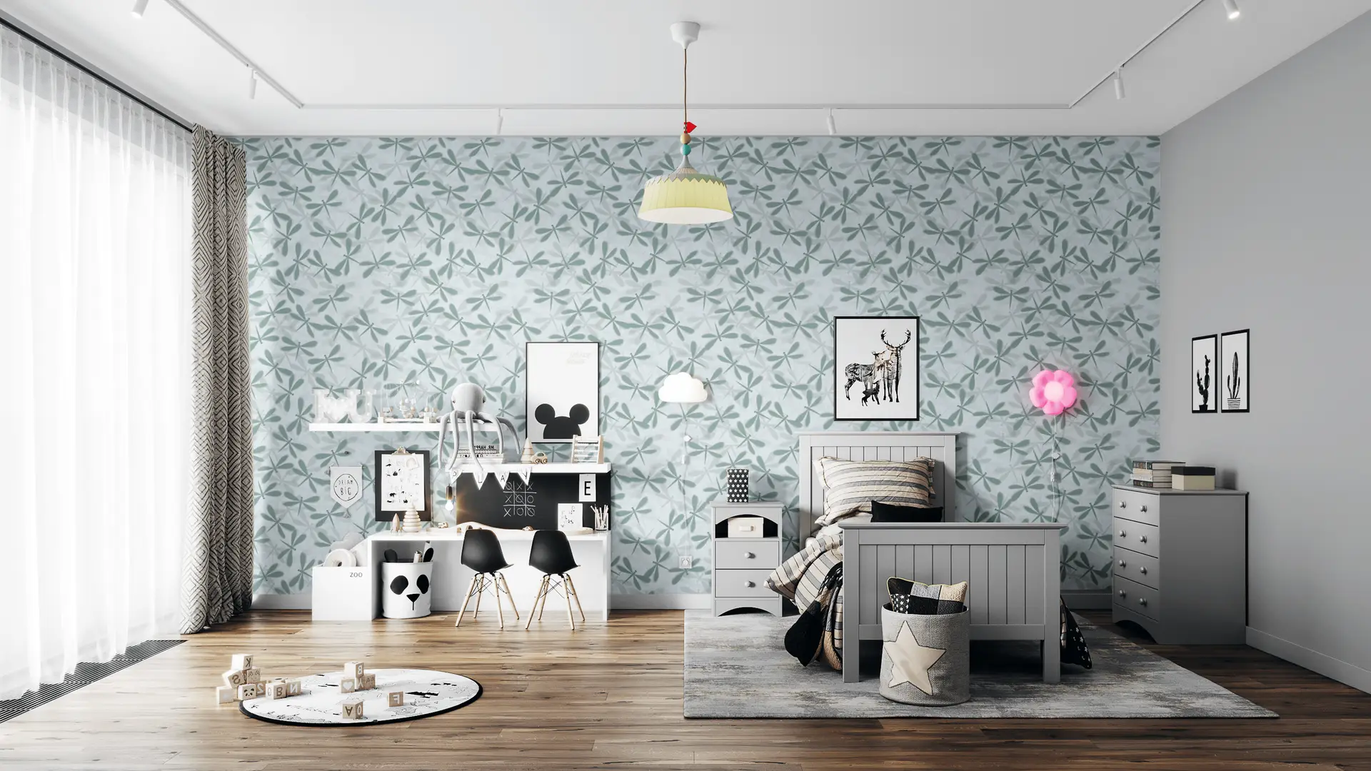 Dragonflies green wallpaper preview